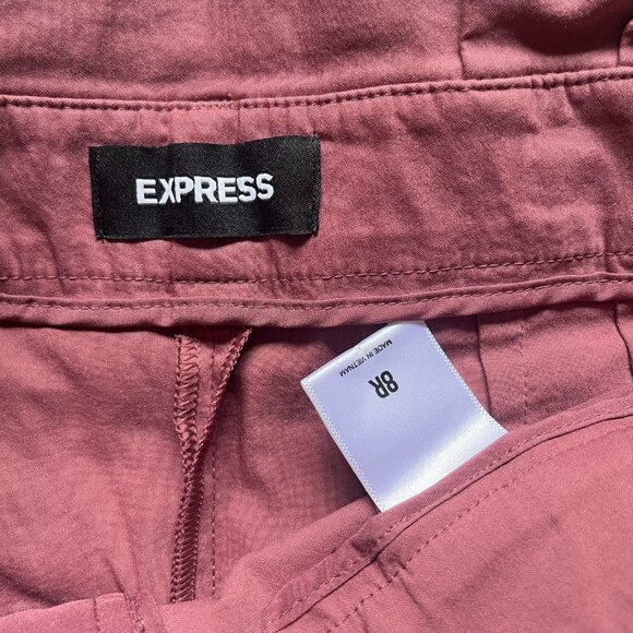 Express Super High Waisted Belted Paperbag Wide Leg Pant 8R - Picture 3 of 6